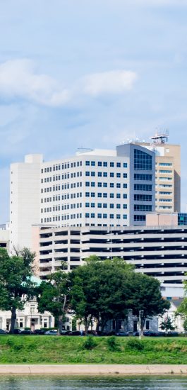 Photograph showing an office building